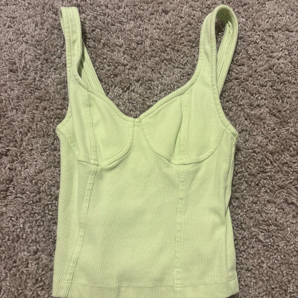 Aerie Mint Ribbed Tank Top